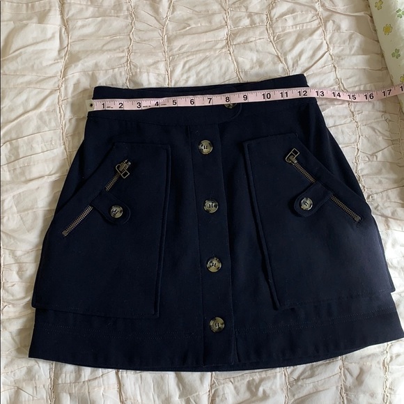 Veronica Beard Monroe Navy Mini Skirt - Picture 2 of 8